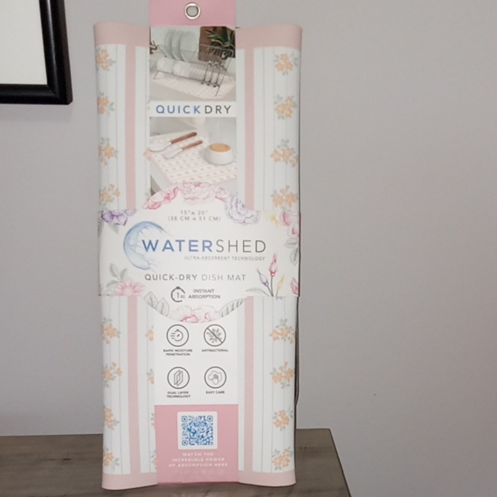 Watershed Quick-Dry Dish Mat Floral